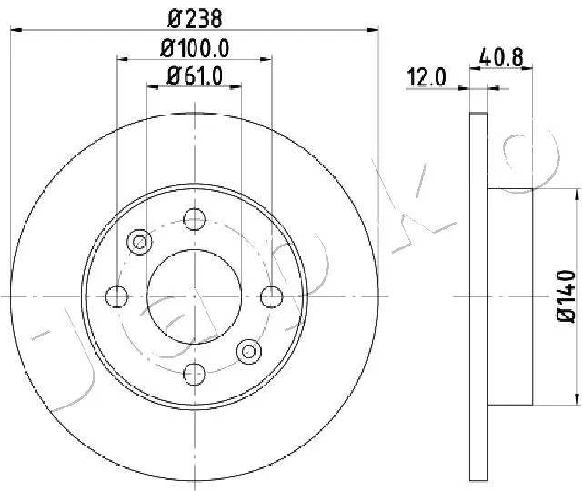 спирачен диск JAPKO               