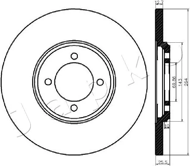 спирачен диск JAPKO               