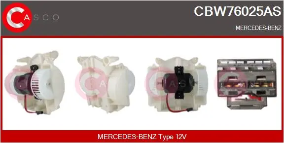 Вентилатор за парно за MERCEDES-BENZ S-CLASS (W221) S 65 AMG (221.179) CBW76025AS CASCO               