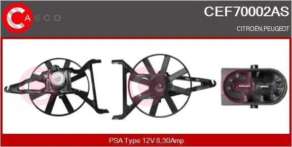 електромотор, вентилатор на радиатора CASCO               
