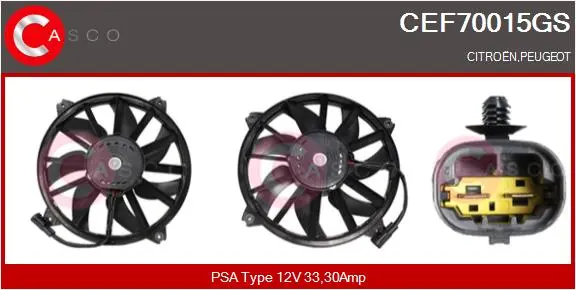 електромотор, вентилатор на радиатора CASCO               