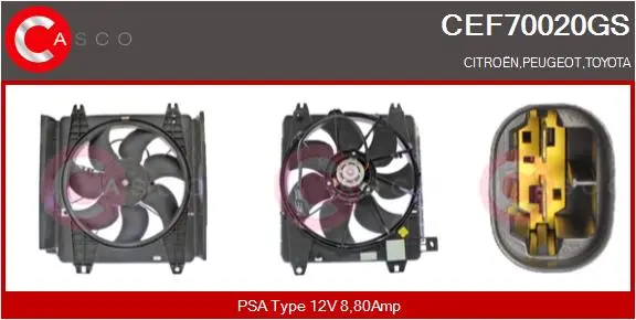 електромотор, вентилатор на радиатора CASCO               