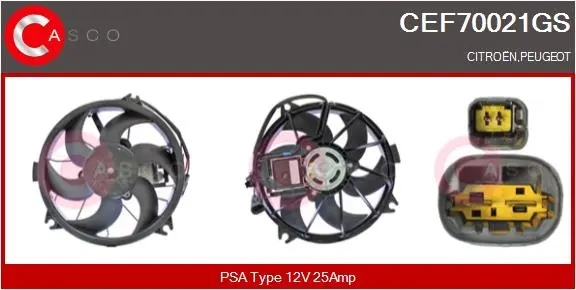 електромотор, вентилатор на радиатора CASCO               