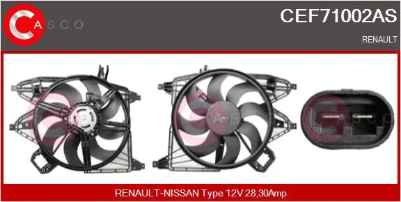 електромотор, вентилатор на радиатора CASCO               