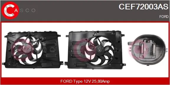 електромотор, вентилатор на радиатора CASCO               