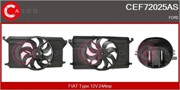 електромотор, вентилатор на радиатора CASCO               