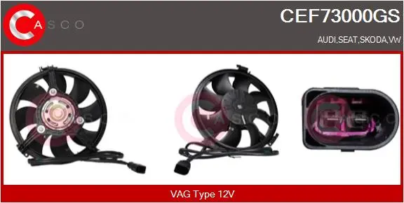 електромотор, вентилатор на радиатора CASCO               