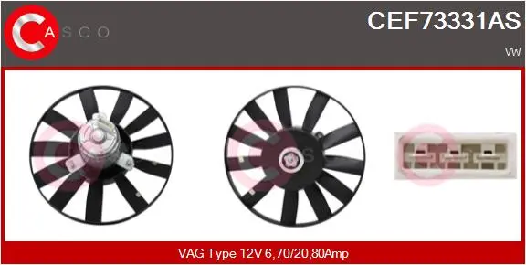 вентилатор, охлаждане на двигателя CASCO               