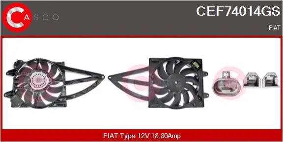 електромотор, вентилатор на радиатора CASCO               