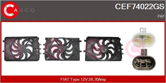 електромотор, вентилатор на радиатора CASCO               