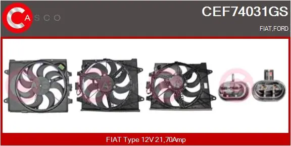 електромотор, вентилатор на радиатора CASCO               