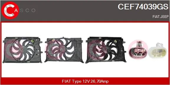 електромотор, вентилатор на радиатора CASCO               