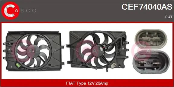 електромотор, вентилатор на радиатора CASCO               