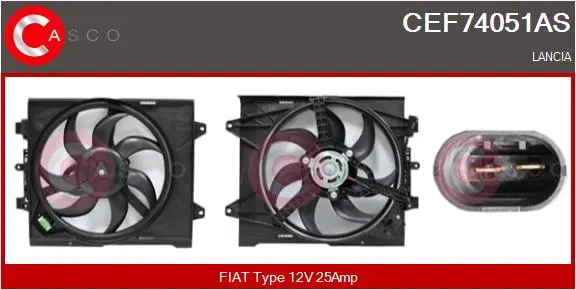 електромотор, вентилатор на радиатора CASCO               