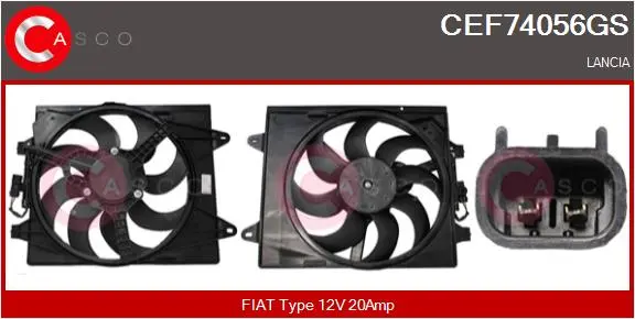електромотор, вентилатор на радиатора CASCO               