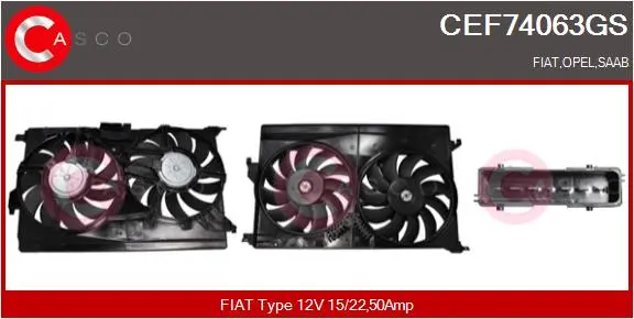 електромотор, вентилатор на радиатора CASCO               
