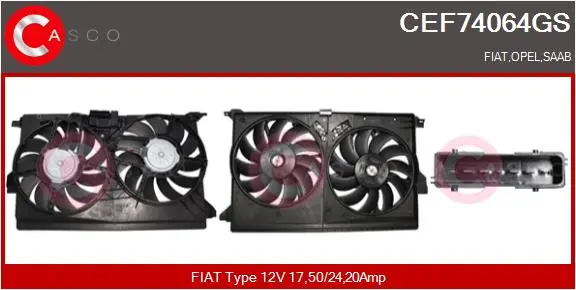 електромотор, вентилатор на радиатора CASCO               