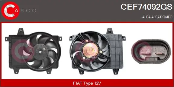 електромотор, вентилатор на радиатора CASCO               