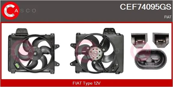 електромотор, вентилатор на радиатора CASCO               