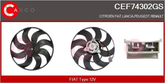 вентилатор, охлаждане на двигателя CASCO               