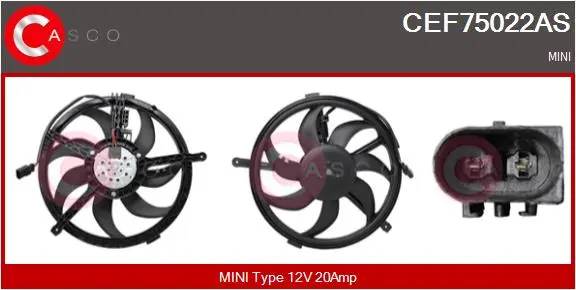 електромотор, вентилатор на радиатора CASCO               