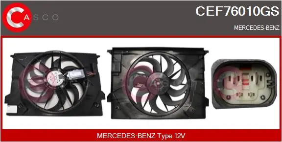 Вискосъединител за MERCEDES-BENZ E-CLASS T-Model (S211) E 200 Kompressor (211.241) CEF76010GS CASCO               