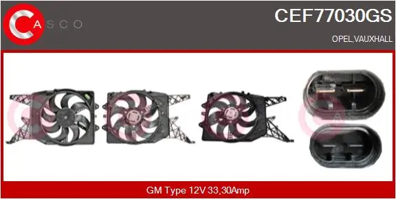 електромотор, вентилатор на радиатора CASCO               