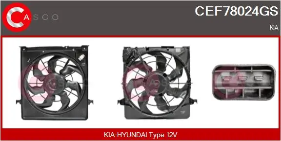 електромотор, вентилатор на радиатора CASCO               