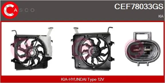 електромотор, вентилатор на радиатора CASCO               