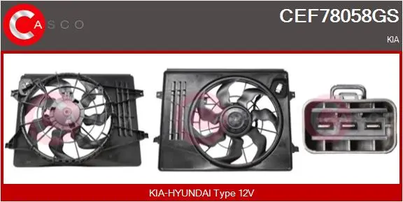 електромотор, вентилатор на радиатора CASCO               