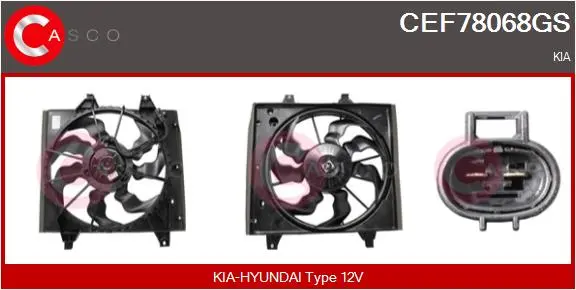 електромотор, вентилатор на радиатора CASCO               