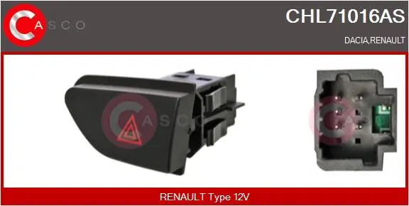 ключ за аварийни мигачи CASCO               