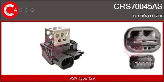 резистор, електромотор-вентилатор охлаждане CASCO               