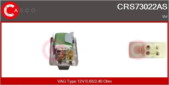 съпротивление, вентилатор за вътрешно пространство CASCO               