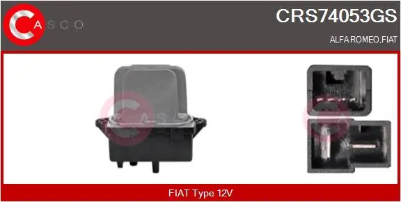 съпротивление, вентилатор за вътрешно пространство CASCO               