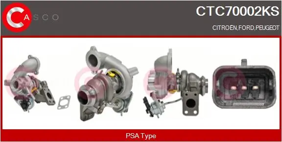турбина, принудително пълнене с въздух CASCO               
