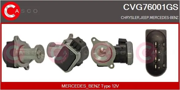 EGR клапан за MERCEDES-BENZ E-CLASS T-Model (S211) E 280 T CDI (211.220) CVG76001GS CASCO               