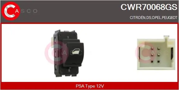 ключ(бутон), стъклоповдигане CASCO               