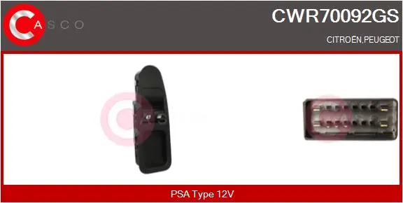 ключ(бутон), стъклоповдигане CASCO               