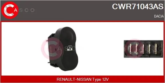 Ключ(бутон), стъклоповдигане CASCO