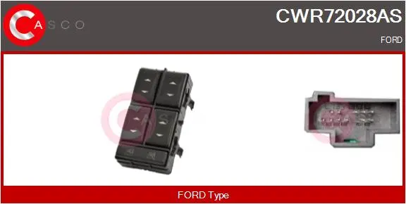 ключ(бутон), стъклоповдигане CASCO               