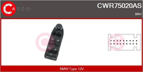 Бутони ел. стъкла за BMW X1 (E84) sDrive 20 d CWR75020AS CASCO               