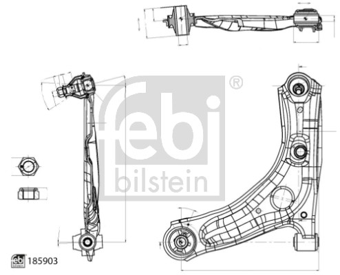 Носач, окачване на колелата FEBI BILSTEIN
