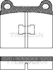 Комплект спирачно феродо, дискови спирачки TRISCAN