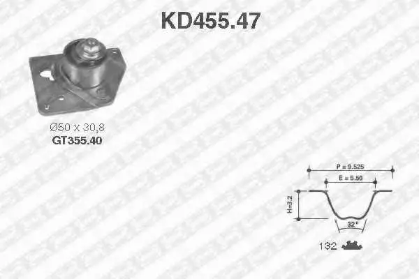 ➡️ комплект ангренажен ремък SNR KD455.47 ➡️ AutoProfi.BG ®