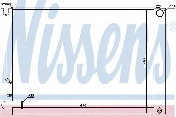 Радиатор, охлаждане на двигателя NISSENS 64660