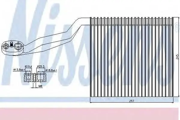 Изпарител, климатична система NISSENS