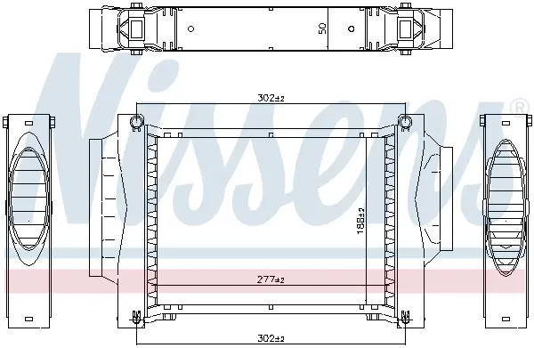 Интеркулер (охладител за въздуха на турбината) NISSENS