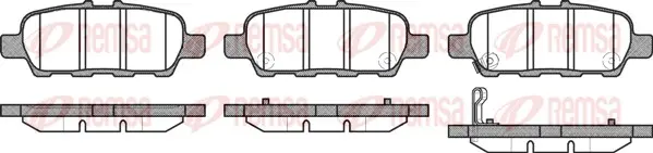 Комплект спирачно феродо, дискови спирачки REMSA