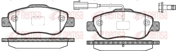 Комплект спирачно феродо, дискови спирачки REMSA